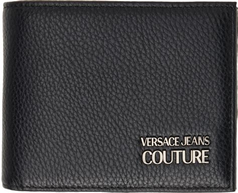 versace black logo bifold wallet|Versace wallets for women.